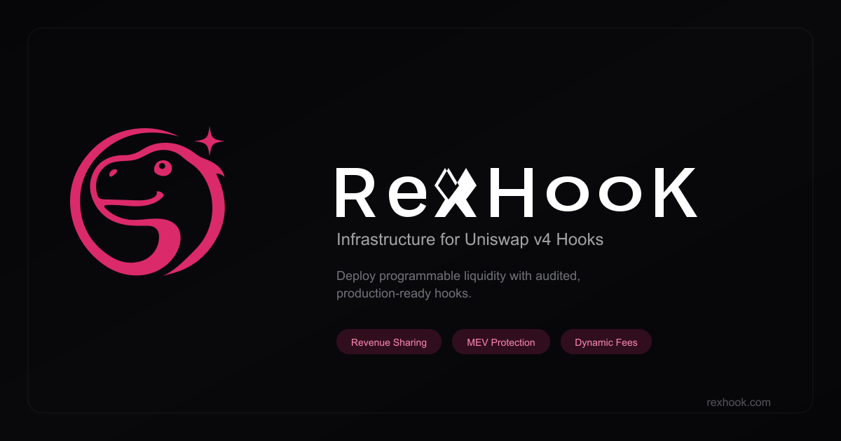 RexHook | Infrastructure for Uniswap v4 Hooks